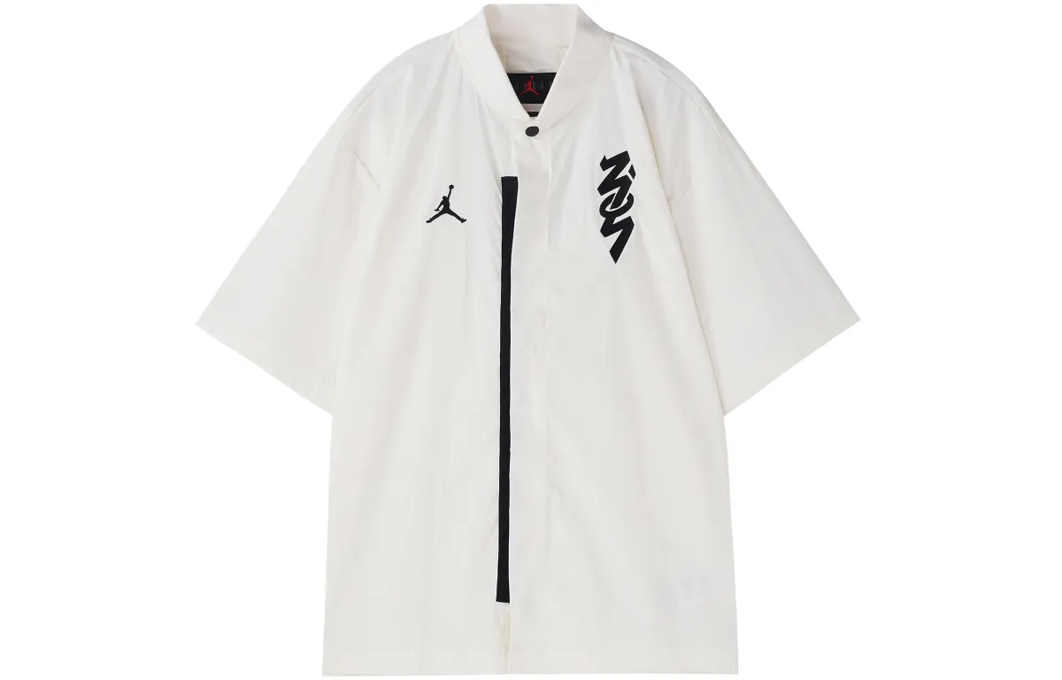 Jordan Zion Shirts Men's White Lapel Moderate Other