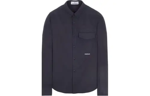 STONE ISLAND Logo Printed Button Up Shirt
