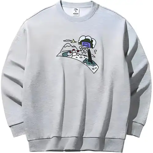 Anta Lifestyle Collection Sports Lifestyle Collection Sweatshirt Unisex Gray Heather Gray
