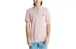 Timberland Polo Shirts Men's Pink Polo Collar Moderate Straight Fit