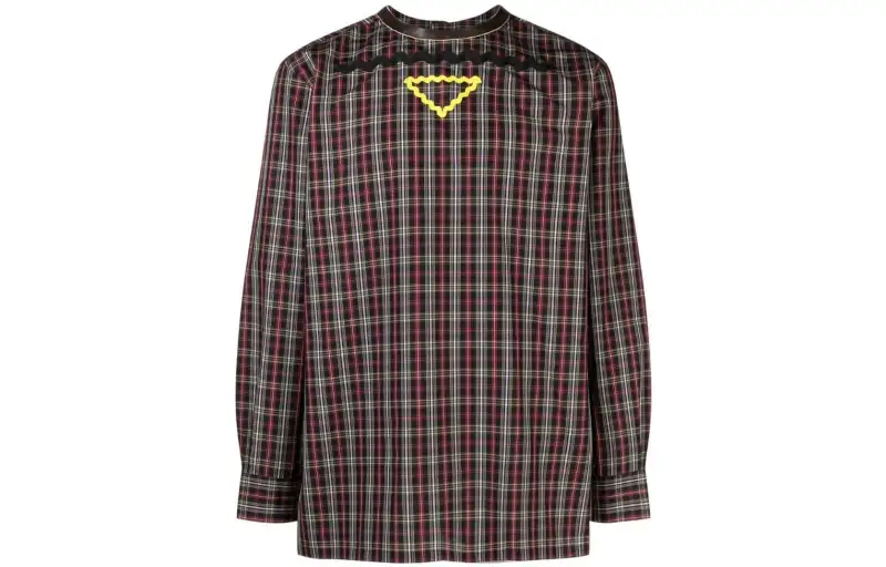 PRADA Shirts Men's Brown Crew Neck Moderate Other