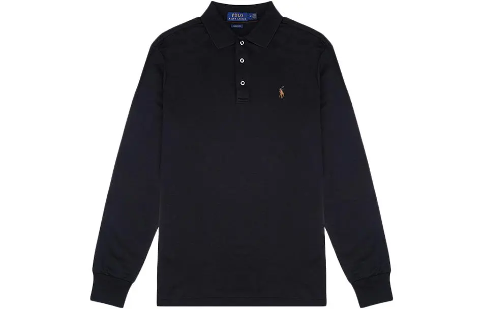 Polo Ralph Lauren Polo Shirts Men's Black Polo Collar Moderate