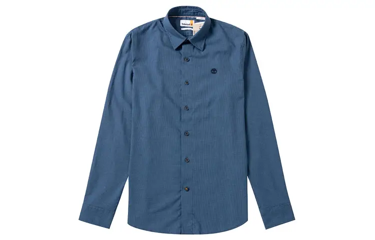Timberland Shirts Men's Blue Lapel Thin Other