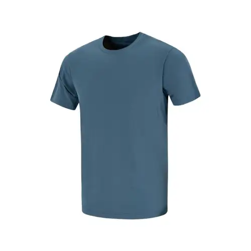 ASICS T Shirts Men's Dark Blue Crew Neck Thin