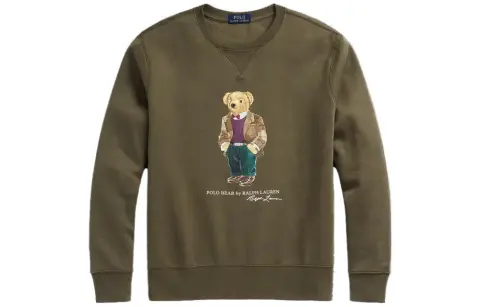 Polo Ralph Lauren Sweatshirts Men's Brown Crew Neck Moderate Straight Fit