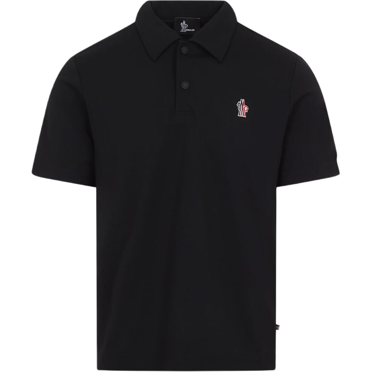 Мужское поло Moncler Grenoble SS25 (черное)