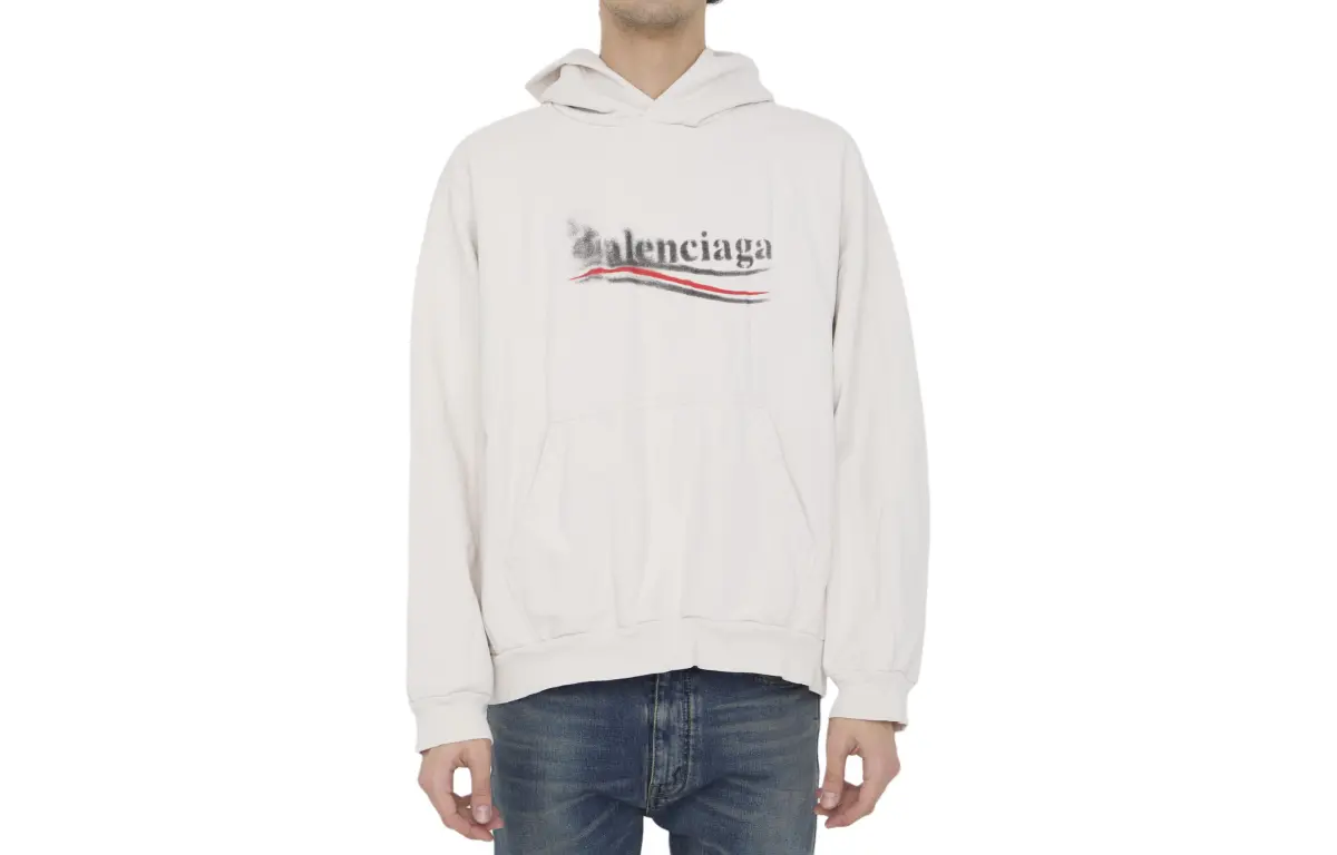 Balenciaga SS24 Sweatshirt Loose Fit Men's Beige Yellow