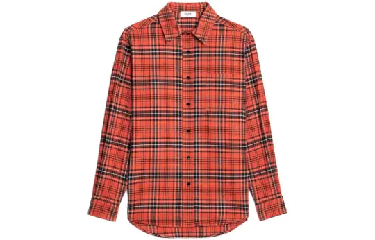 CELINE Shirts Men's Orange Lapel Moderate