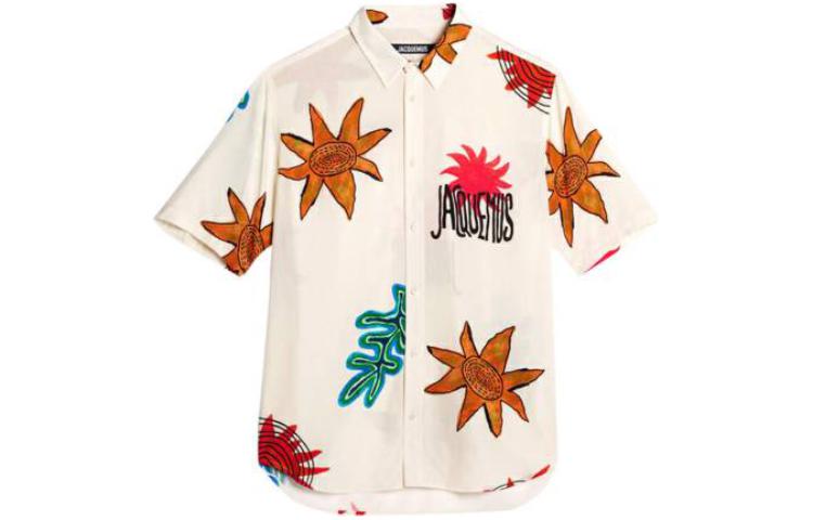 Jacquemus La Chemise Melo Paisley Bandana Short Sleeve Shirt