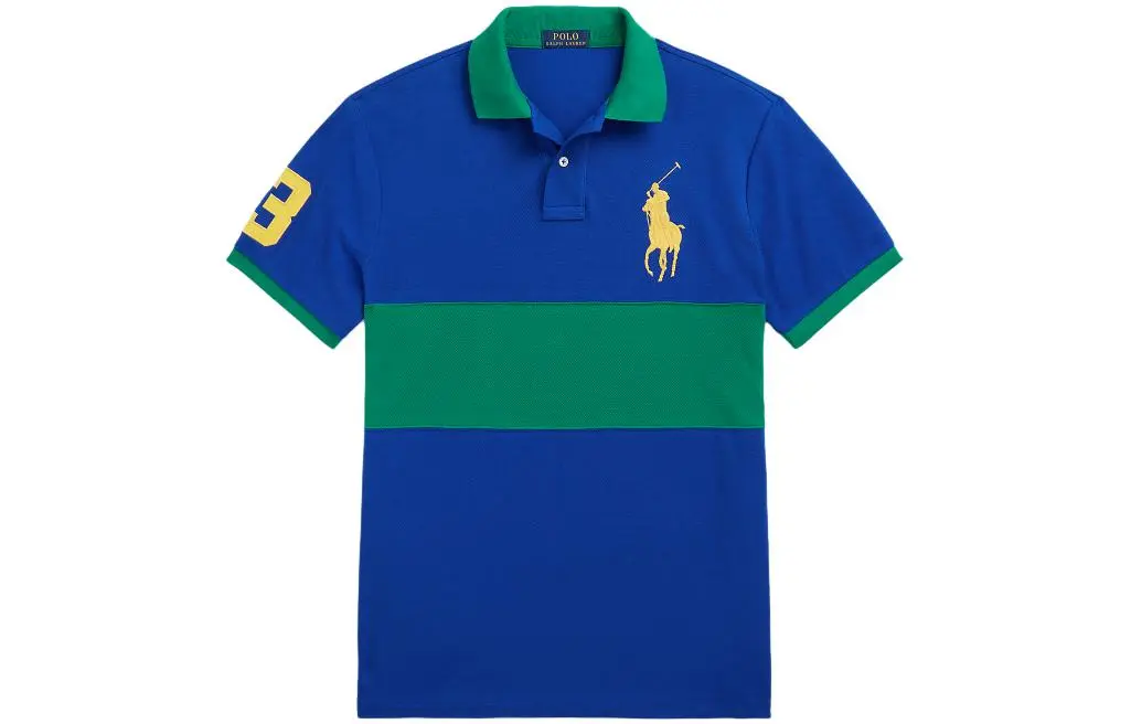 Polo Ralph Lauren Big Pony Polo Shirt Custom Slim Fit Men's Dark Blue