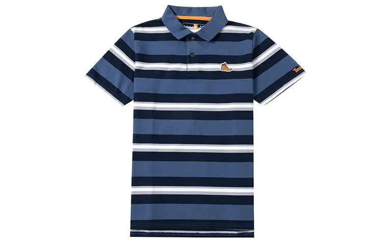 Timberland Polo Shirts Men's Blue Polo Collar Moderate Straight Fit