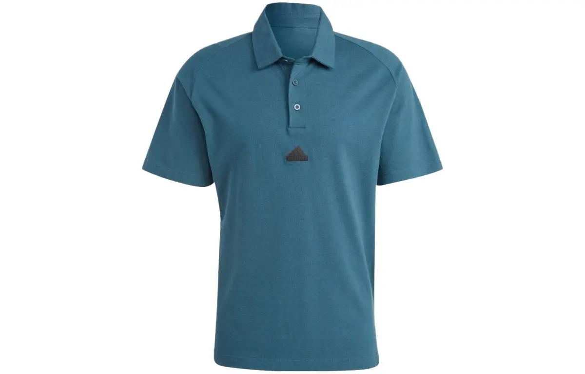 Adidas Polo Shirts Men's Arctic Blue Polo Collar Moderate Straight Fit