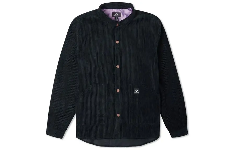 Converse Shirts Men's Black Lapel Moderate