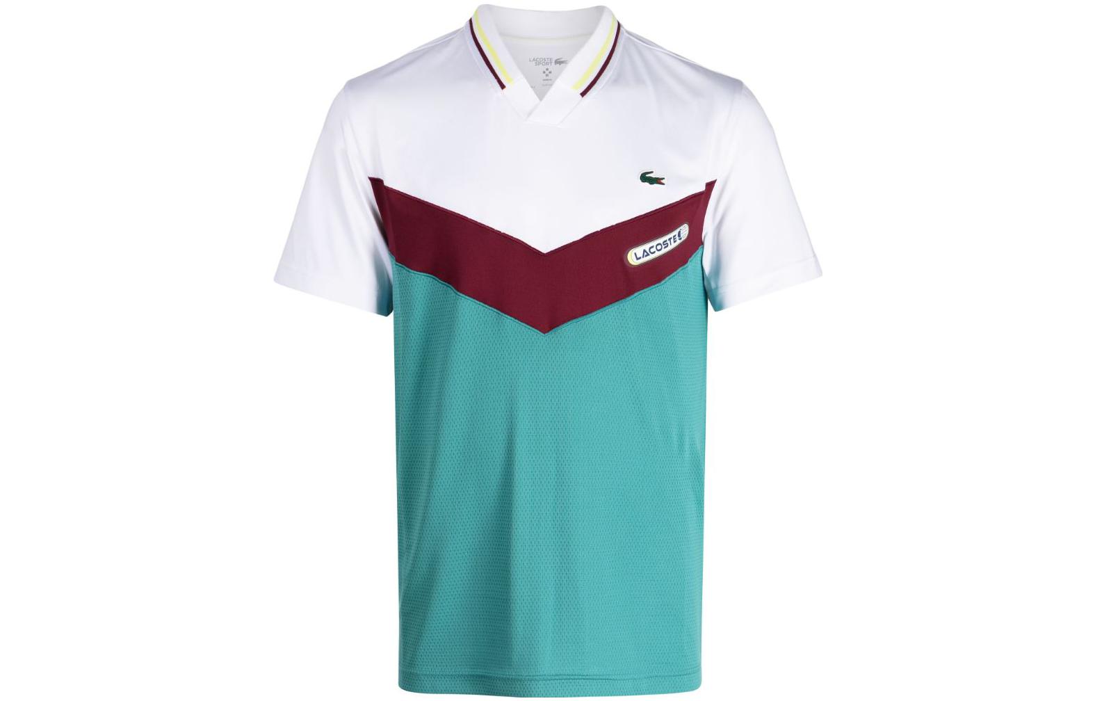 Мужская футболка LACOSTE LACOSTE x Daniil Medvedevl VPolo (белая)