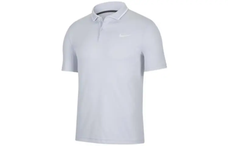Nike Polo Shirts Men's Light Purple Polo Collar Moderate Straight Fit
