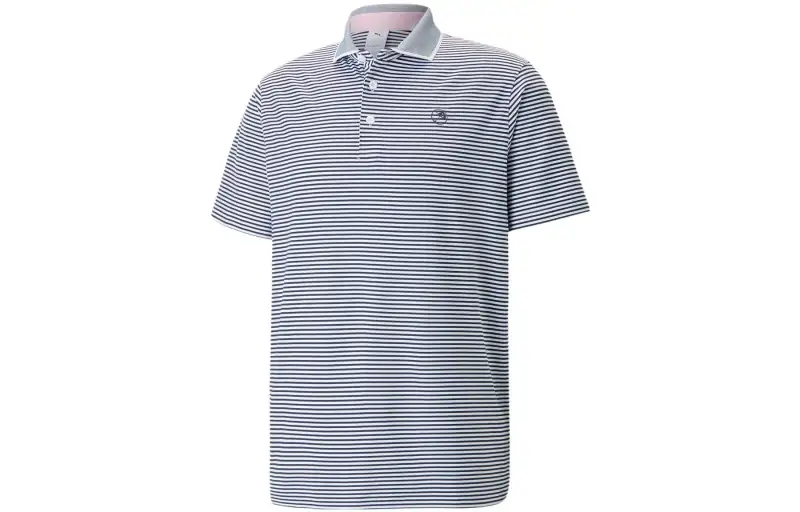 PUMA AP MATTR Polo Shirts Men's Marine Blue Polo Collar Moderate Straight Fit