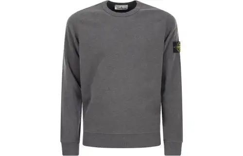 STONE ISLAND Logo Patch Crewneck Sweatshirt