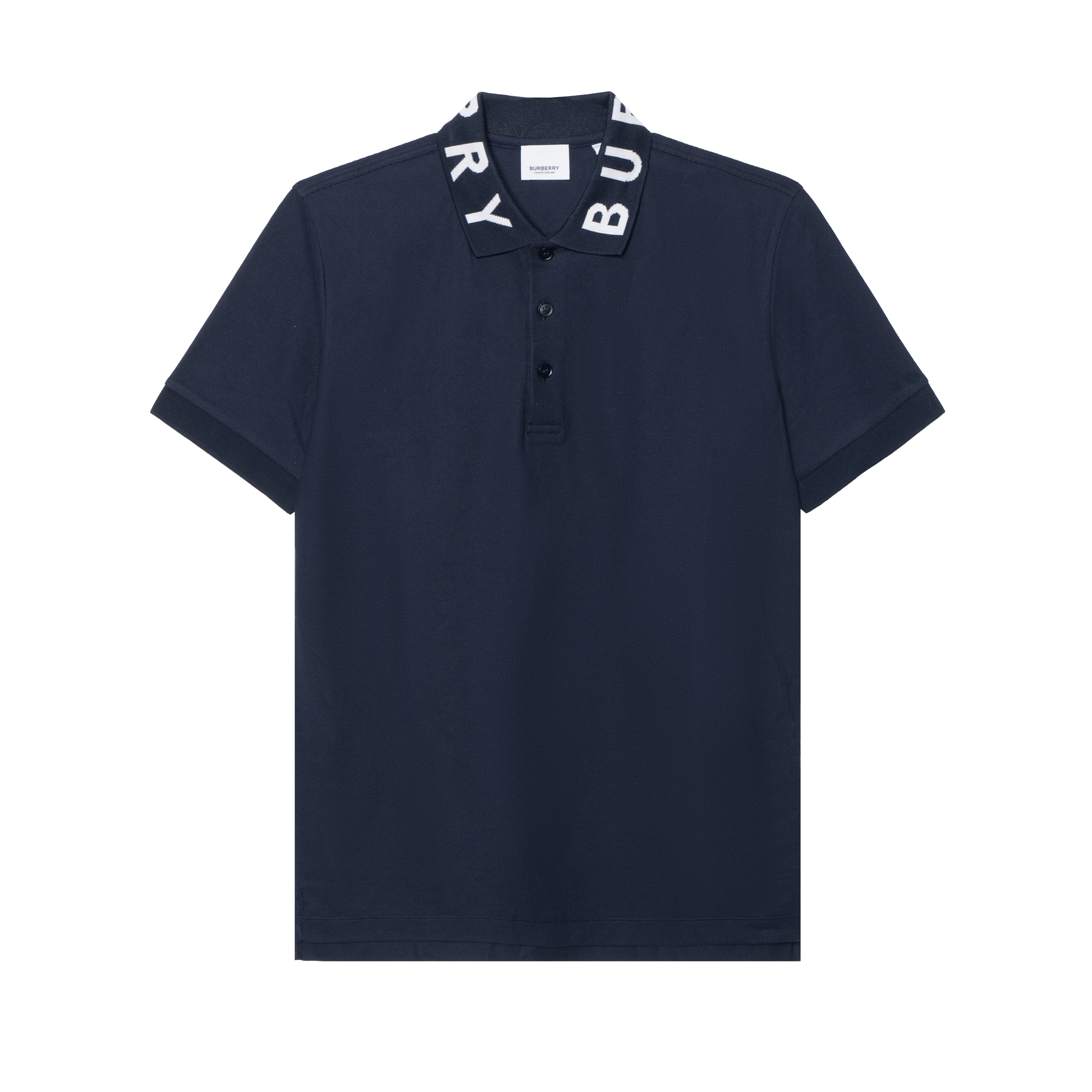 Мужская футболка Polo Burberry Burberry SS23 LogoPolo (темно-синяя)