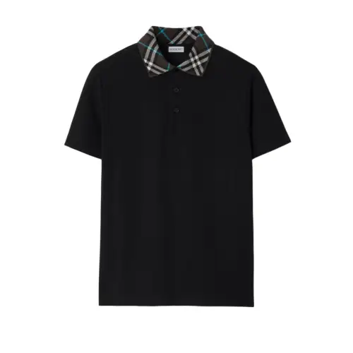Burberry Checked Short Sleeved Polo Shirt