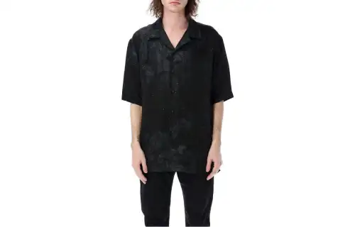 OFF WHITE Shirts Men's Black Lapel Moderate Shirt