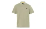 Timberland Polo Shirts Men's Yellow Green Polo Collar Moderate Straight Fit