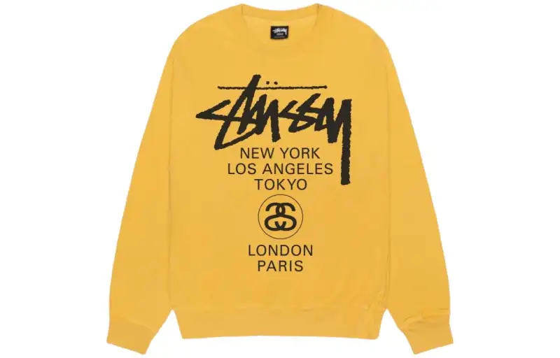 Stussy World Tour Pigment Dyed Crewneck