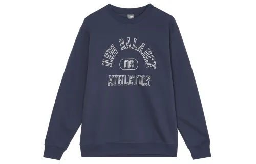 New Balance Graphic French Terry Sweat Crew Sweatshirt Men's Marine Blue