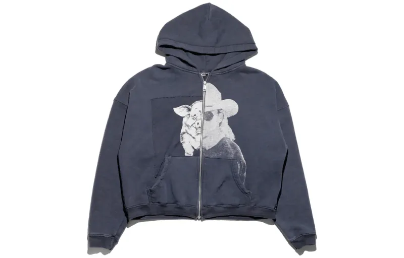ENFANTS RICHES DEPRIMES Pig Allen Jackson Assemblage Zip Hoodie