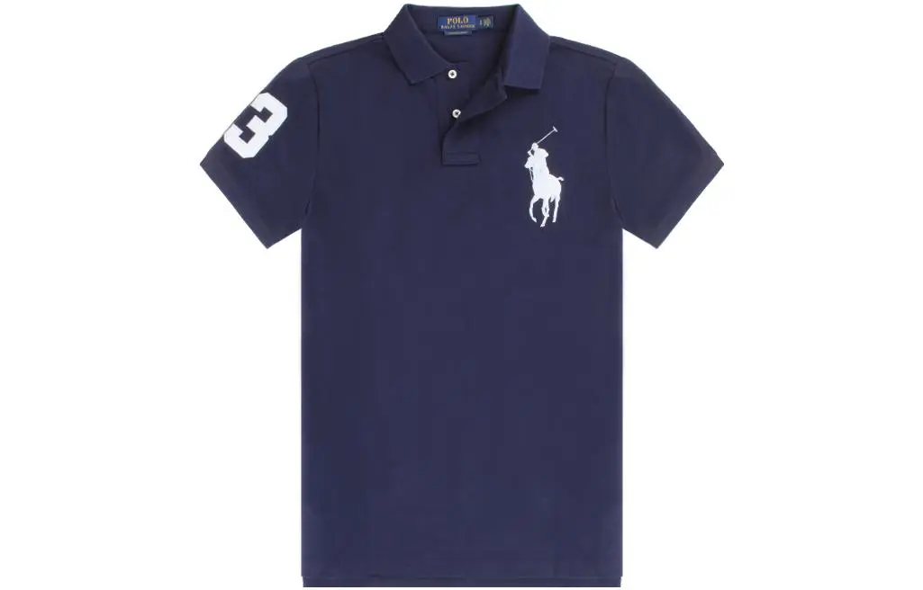 Polo Ralph Lauren Big Pony SS23 Polo Shirt Custom Slim Fit Men's Blue