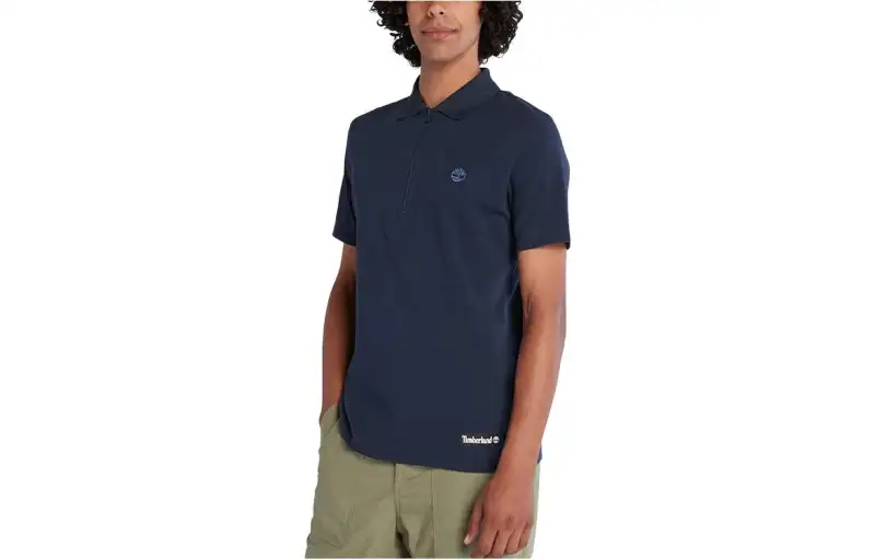 Timberland Polo Shirts Men's Dark Sapphire Polo Collar Moderate Straight Fit