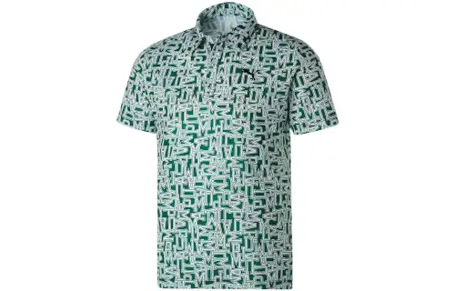 PUMA Polo Shirts Men's Green Polo Collar Moderate Other