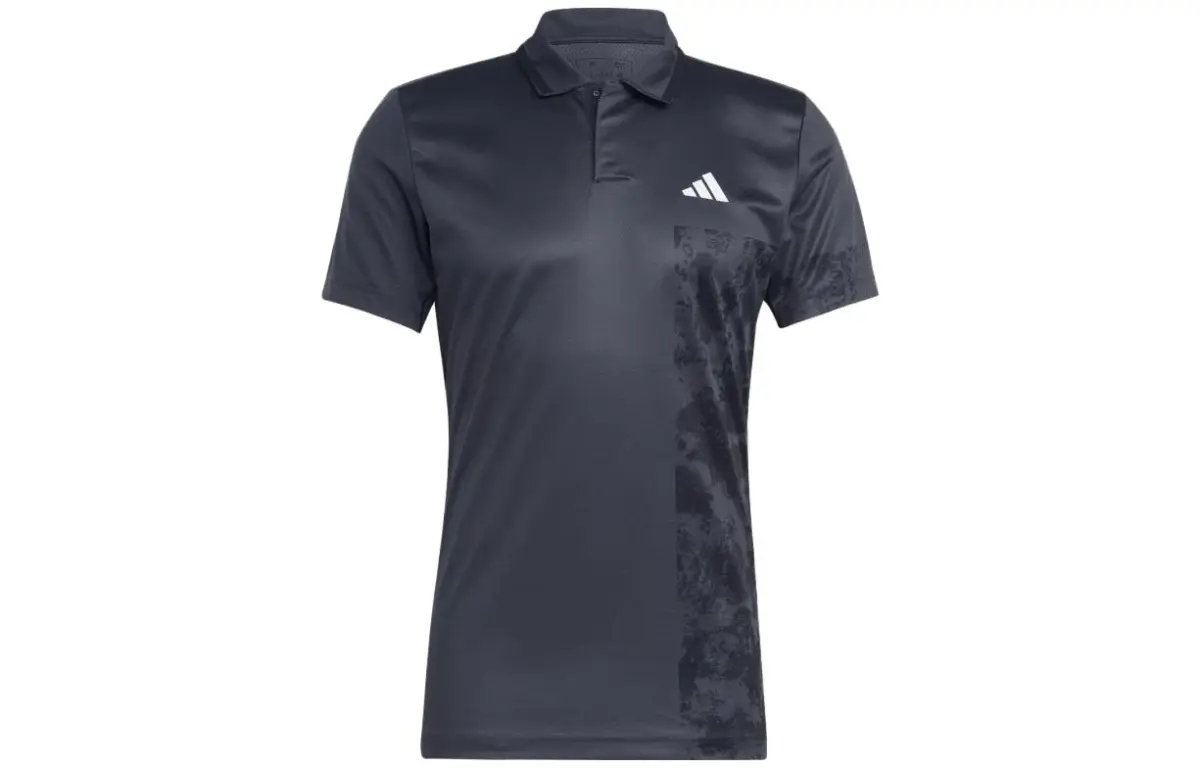 Adidas SS23 French Open Polo Shirts Men's Carbon Black Polo Collar Moderate Straight Fit