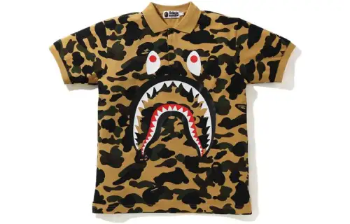 Bape 1st Camo Shark Face Polo