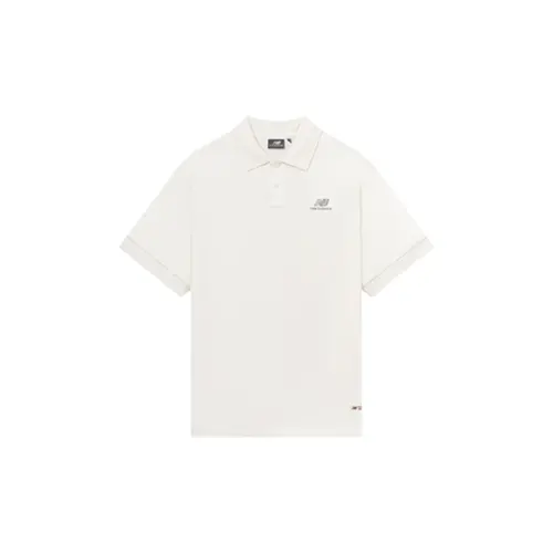 New Balance Polo Shirt Men's Ivory White