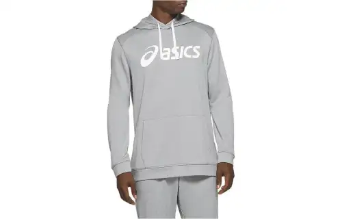 ASICS Sweatshirts Men's Gray Hooded Moderate Regular