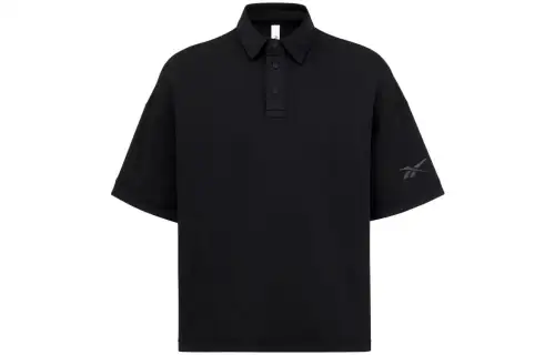 Reebok Polo Shirts Unisex Black Moderate Straight Fit