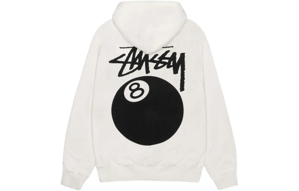 Stussy SS24 8 Ball Hoodie Pigment Dyed In Khaki