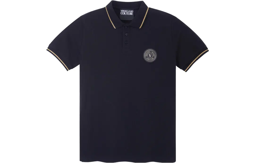 VERSACE JEANS COUTURE SS23 Polo Shirt Men's Black
