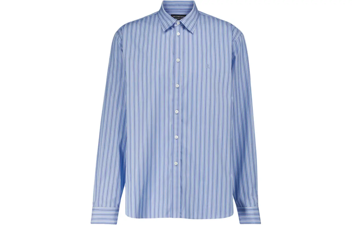 Balenciaga Shirt Loose Fit Men's Sky Blue
