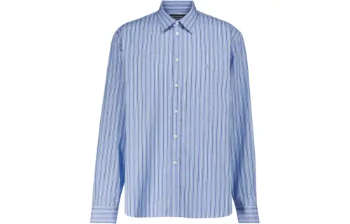 Balenciaga Shirt Loose Fit Men's Sky Blue