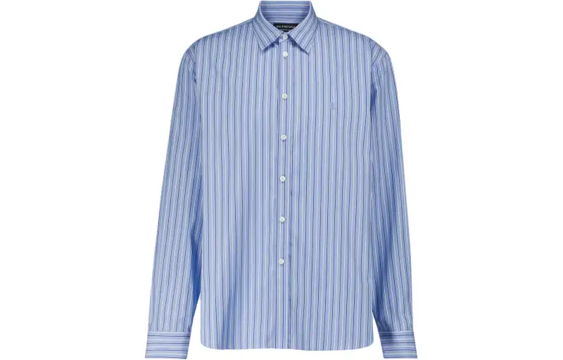 Balenciaga Shirt Loose Fit Men's Sky Blue