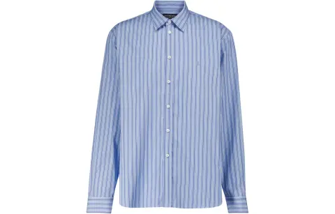 Balenciaga Shirt Loose Fit Men's Sky Blue