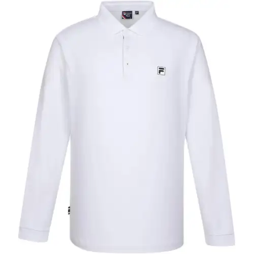 FILA Polo Shirts Unisex White Polo Collar Moderate