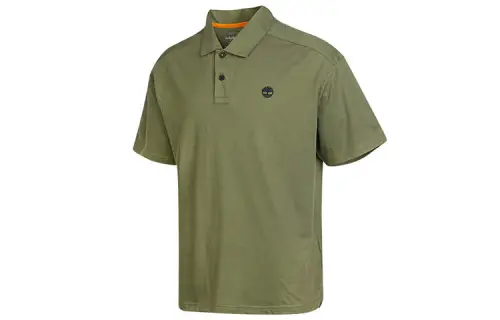 Timberland Polo Shirts Men's Army Green Polo Collar Moderate Other