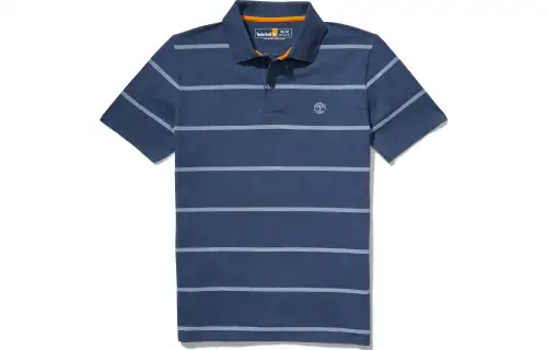 Timberland Polo Shirts Men's Dark Blue Polo Collar Moderate Straight Fit