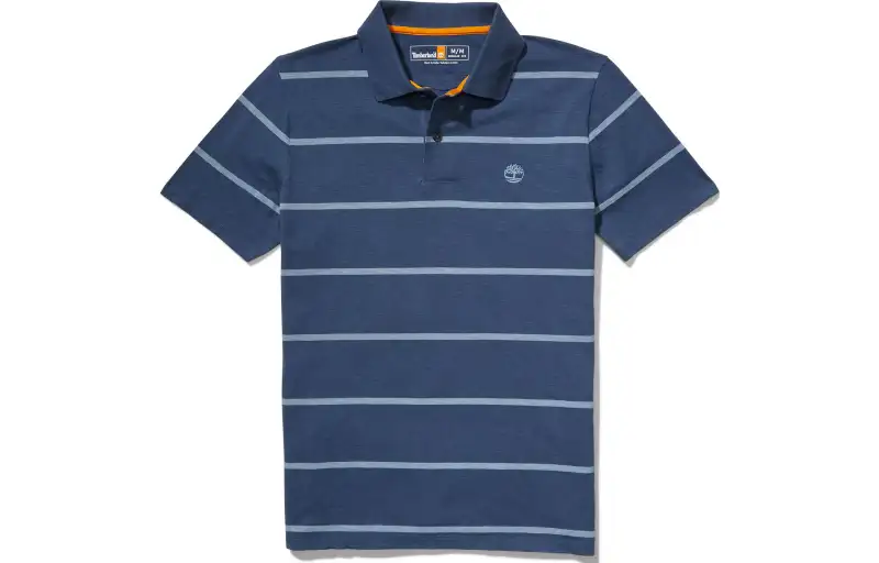 Timberland Polo Shirts Men's Dark Blue Polo Collar Moderate Straight Fit