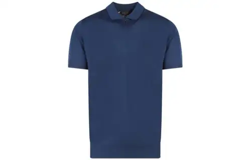 Loro Piana Polo Shirts Men's Royal Blue Polo Collar
