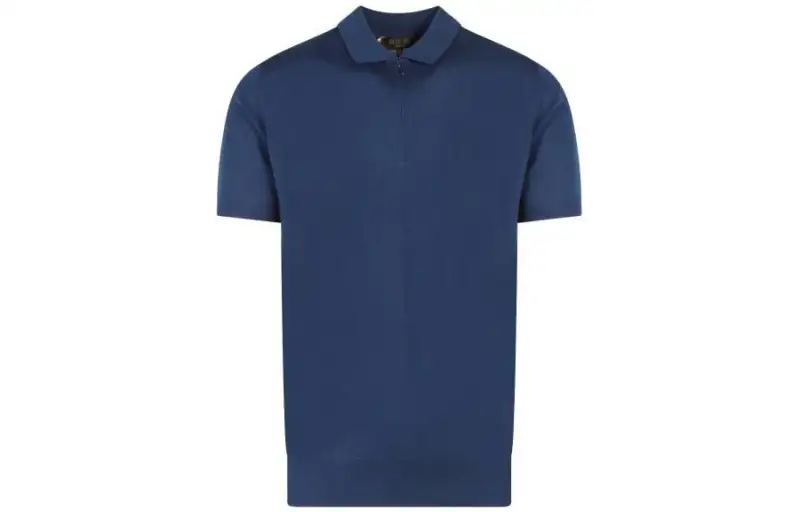 Loro Piana Polo Shirts Men's Royal Blue Polo Collar