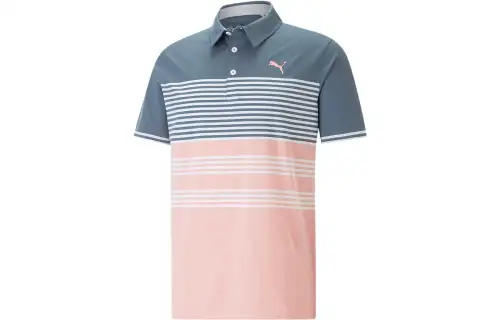 PUMA Golf Mattr Track Polo De Golf Mattr Track Homme Polo Shirt Men's Blue Pink