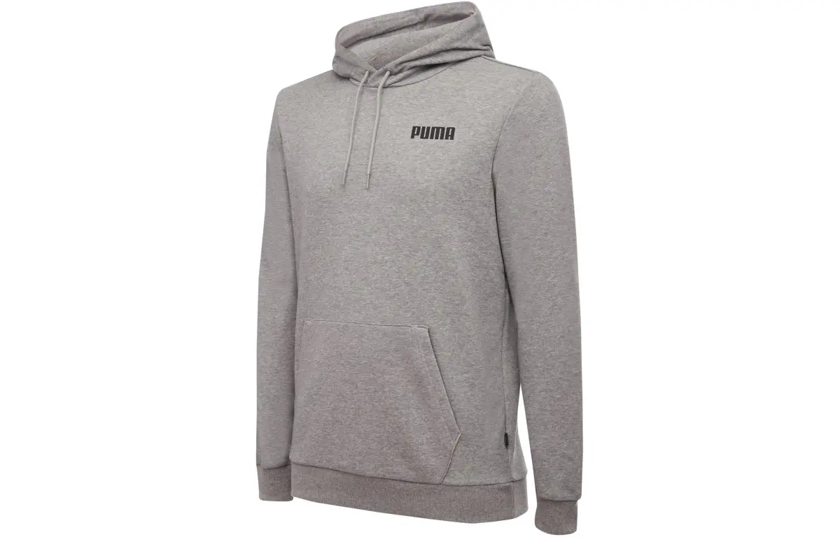 PUMA ESS Sweatshirts Men's Gray Hooded Moderate Other